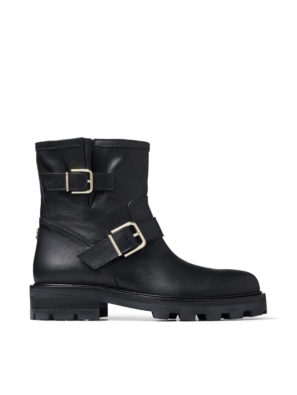 Jimmy Choo Women's Youth ILi Buckle Moto Boots in Blk Sz 37.5 $1075